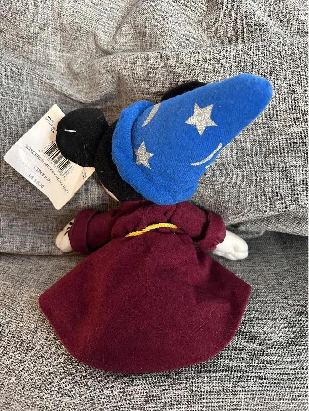 Disney Store Mini Bean Bag Plush Mickey Mouse Fantasia Wizard